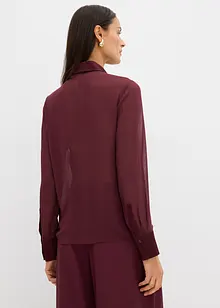 Overhemdblouse met inzetstuk van satijn, bonprix