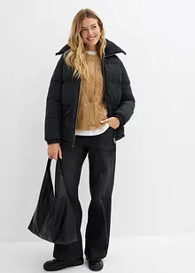 Gewatteerde jas met teddykraag, bonprix