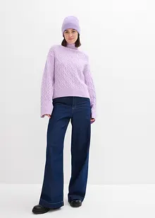 Trui met kabelpatroon, bonprix