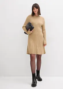 Gebreide mini jurk in een zachte viscosemix, bonprix