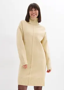 Gebreide jurk met siernaad, bonprix