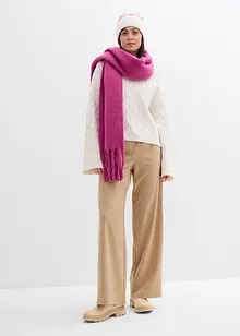 Broek met comfortband in een wollen look, bonprix