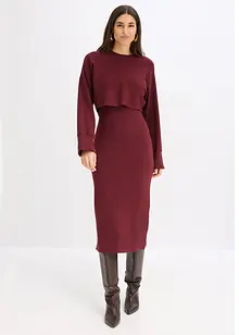 Gebreide jurk en shirt (2-dlg. set), bonprix