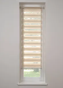 Duo rolgordijn in linnen look, snoerloos, bonprix