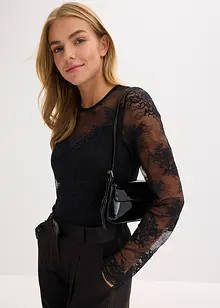 Handtas in laklook, bonprix