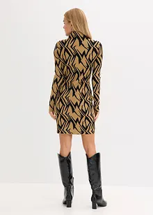 Accentuerende gebreide jurk met col, bonprix