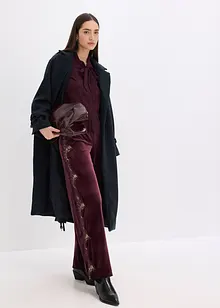 Marlene Dietrich broek van zacht fluweel met inzetstuk van kant, bonprix