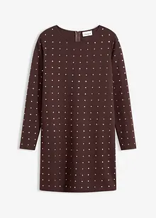 Jersey jurk met strass-applicaties, bonprix