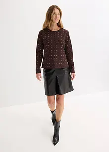 Longsleeve met strass-applicatie, bonprix