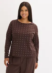 Longsleeve met strass-applicatie, bonprix