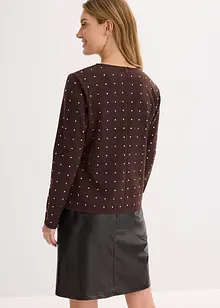 Longsleeve met strass-applicatie, bonprix