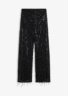 Paillettenbroek met franjes, bonprix