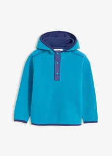 Fleece trui met capuchon, bonprix