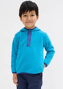 Fleece trui met capuchon, bonprix