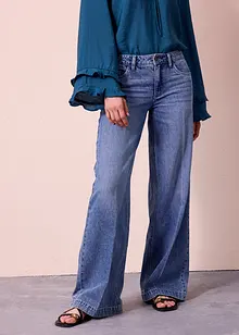 Wide leg jeans, low stretch, full length, bonprix