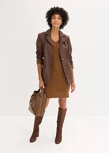 Lange blazer van imitatieleer, bonprix