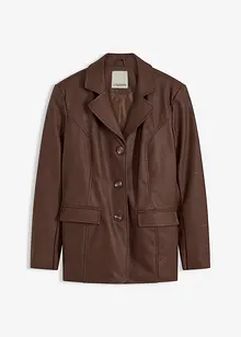Lange blazer van imitatieleer, bonprix