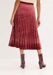 Plissé rok van zacht fluweel, bonprix