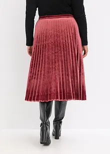 Plissé rok van zacht fluweel, bonprix