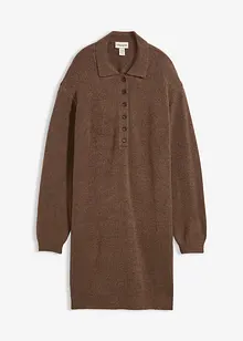 Korte gebreide jurk met knoopsluiting, bonprix