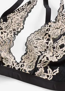 Bralette van tweekleurig kant, bonprix