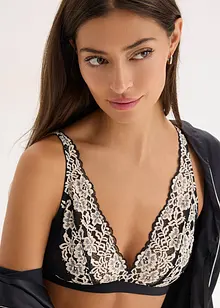 Bralette van tweekleurig kant, bonprix