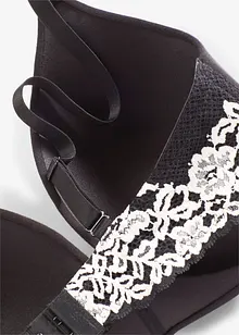 Voorgevormde bh zonder beugels met biologisch katoen en kant, bonprix