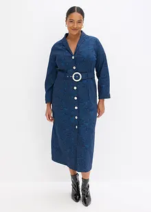 Twill jurk met riem (2-dlg. set), bonprix