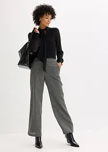 Shirt met strik en kant, bonprix