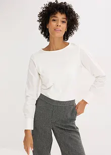 Longsleeve van katoen met mouwen van popeline, bonprix