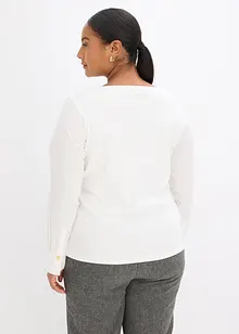 Longsleeve van katoen met mouwen van popeline, bonprix