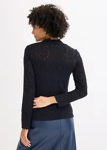 Colshirt met kant, bonprix