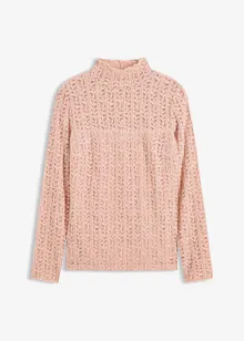 Colshirt met kant, bonprix