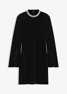 Mini jurk van soepel velours, bonprix