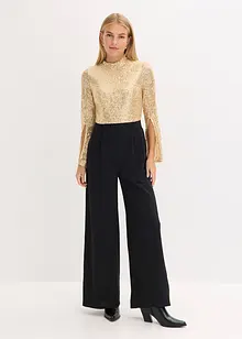 Jersey jumpsuit met pailletten, bonprix