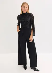Jersey jumpsuit met pailletten, bonprix