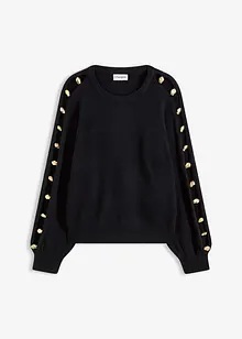 Trui met metalen parels, bonprix