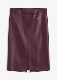 Knie-lange imitatiesuède rok met nauwsluitende pasvorm, bonprix