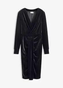 Midi jurk van soepelvallend fluweel, bonprix