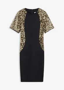Mini jurk met pailletten, bonprix