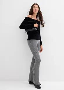 Carmen-shirt van zacht fluweel, bonprix