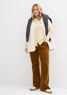 Geribde longsleeve van katoen, bonprix