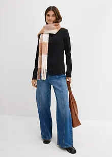 Geribde longsleeve van katoen, bonprix