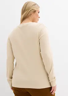 Geribde longsleeve van katoen, bonprix