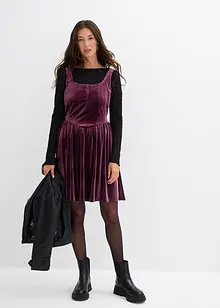 Bustierjurk van zacht fluweel, bonprix