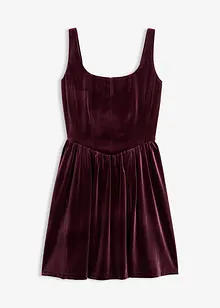 Bustierjurk van zacht fluweel, bonprix