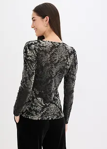 Longsleeve van Dévoré fluweel, bonprix