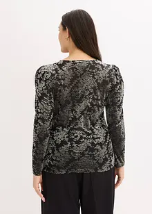 Longsleeve van Dévoré fluweel, bonprix