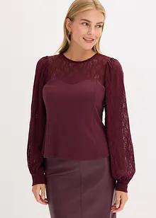 Longsleeve met kant, bonprix