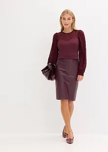 Longsleeve met kant, bonprix